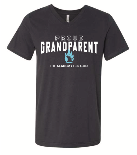 Proud Grandparent Tee - Navy V-Neck